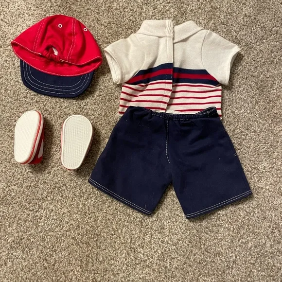 American Girl Bitty Twins Red & Blue Patriotic Outfits Boy - Picture 2 of 2